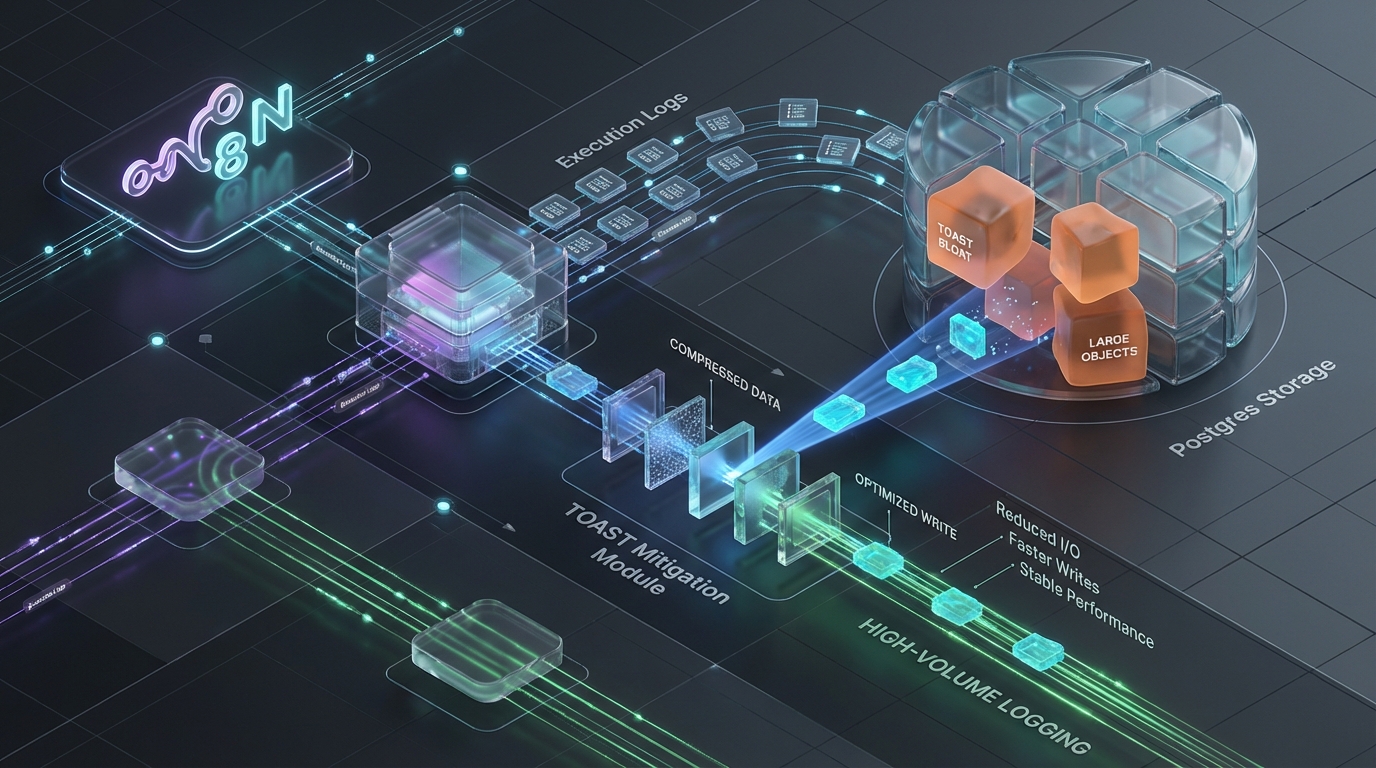 The TOAST Bloat: Mitigating Postgres Write Degradation in High-Volume N8N Execution Logging